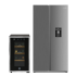 Combo Refrigeradora Side by Side Mabe 565L MSE521QMLSS0 + Cava de Vinos 8 Botellas Negra GE GW8XDBB2