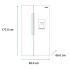 Combo Refrigeradora Side by Side Mabe 565L MSE521QMLSS0 + Cava de Vinos 8 Botellas Negra GE GW8XDBB2
