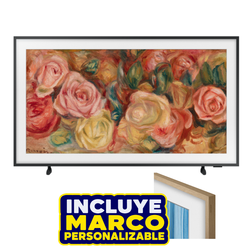 Combo Televisor Frame QLED Samsung 55" QN55LS03FAPXPA + Marco de Tv 55" SCFA55TKBRU Samsung Color Teak