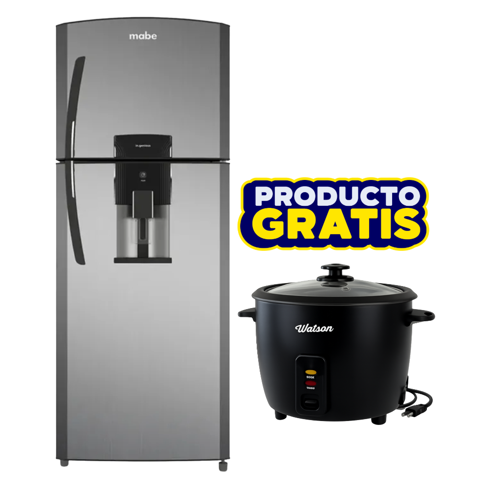 Combo Refrigeradora Top Mount Mabe 313L RMA313FXEU + Olla Arrocera Watson 1.8L B25082501 
