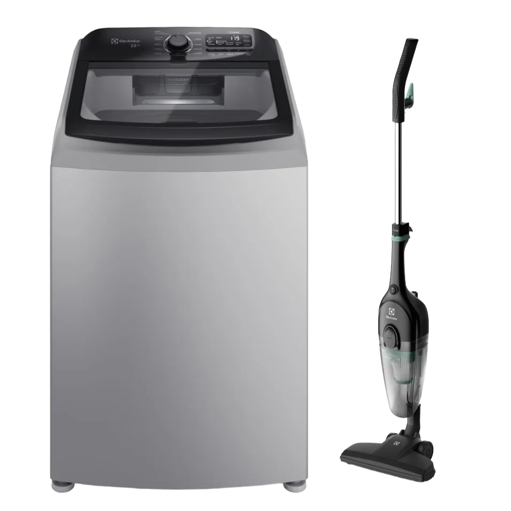 Combo Lavadora Carga Superior Electrolux 22KG LS22D + Aspiradora con Contenedor De Polvo Y Filtro Desechable HEPA Electrolux STK12 1.2L 