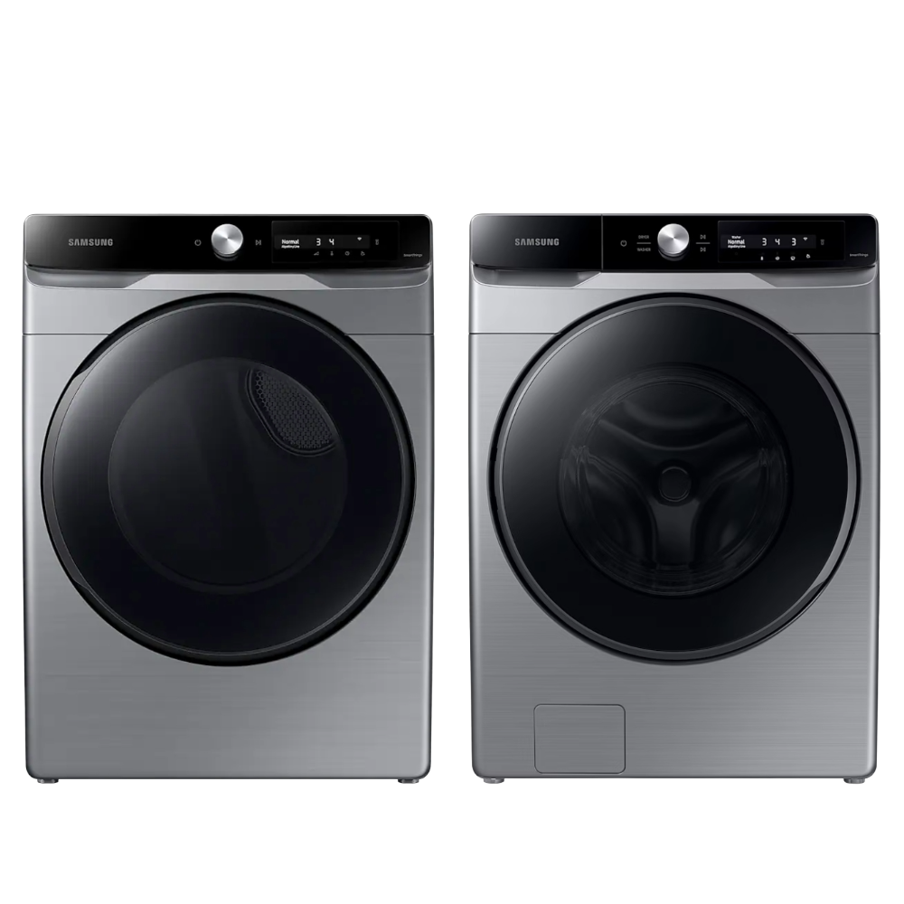 Combo Lavadora Carga Frontal Samsung 22KG WF22C6400AP/AP + Secadora a Gas Samsung 22KG DV22C6370PP