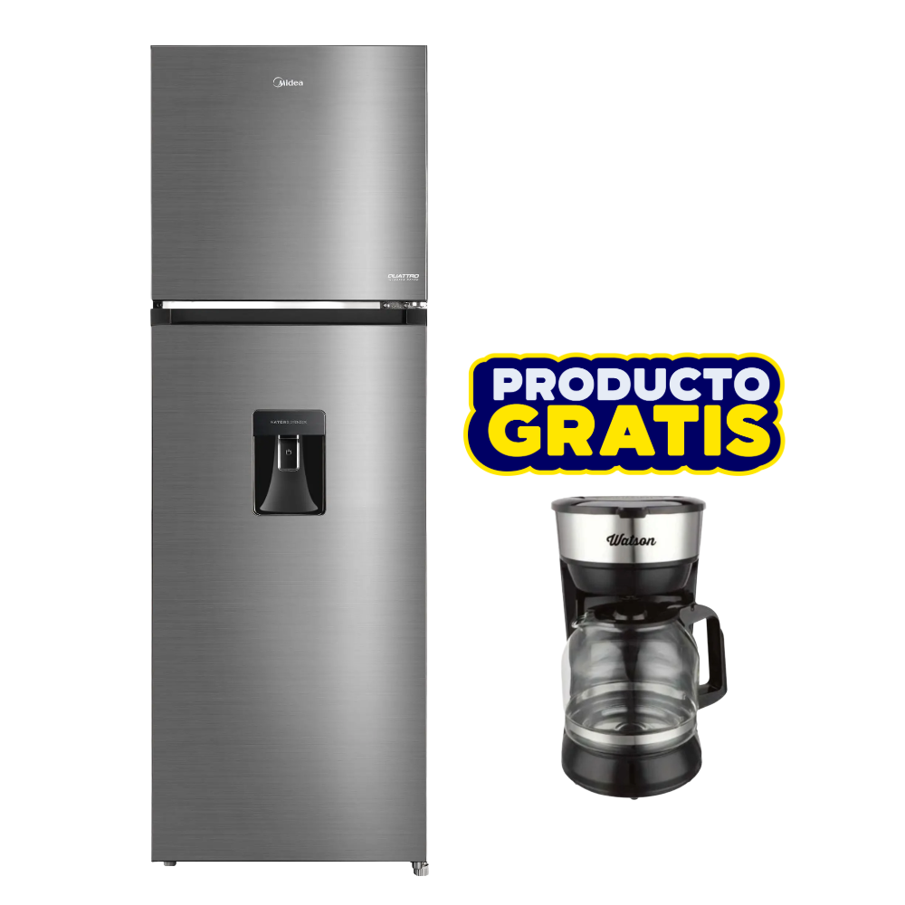 Combo Refrigeradora Top Mount Midea 264L MDRT385MTA46ECWD + Cafetera Watson CM1091A-UL 