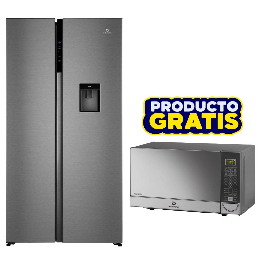 Combo Refrigeradora Side by Side Indurama 568L RI-7568D + Microondas Indurama MWI-20CR 1.1