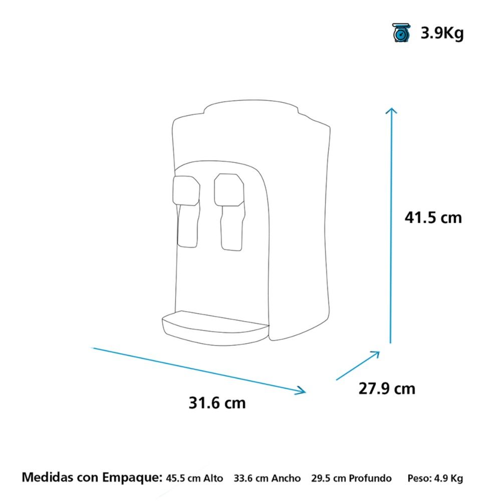 Combo Refrigeradora Top Mount Mabe 313L RMA313FXEU + Dispensador de Agua Mabe