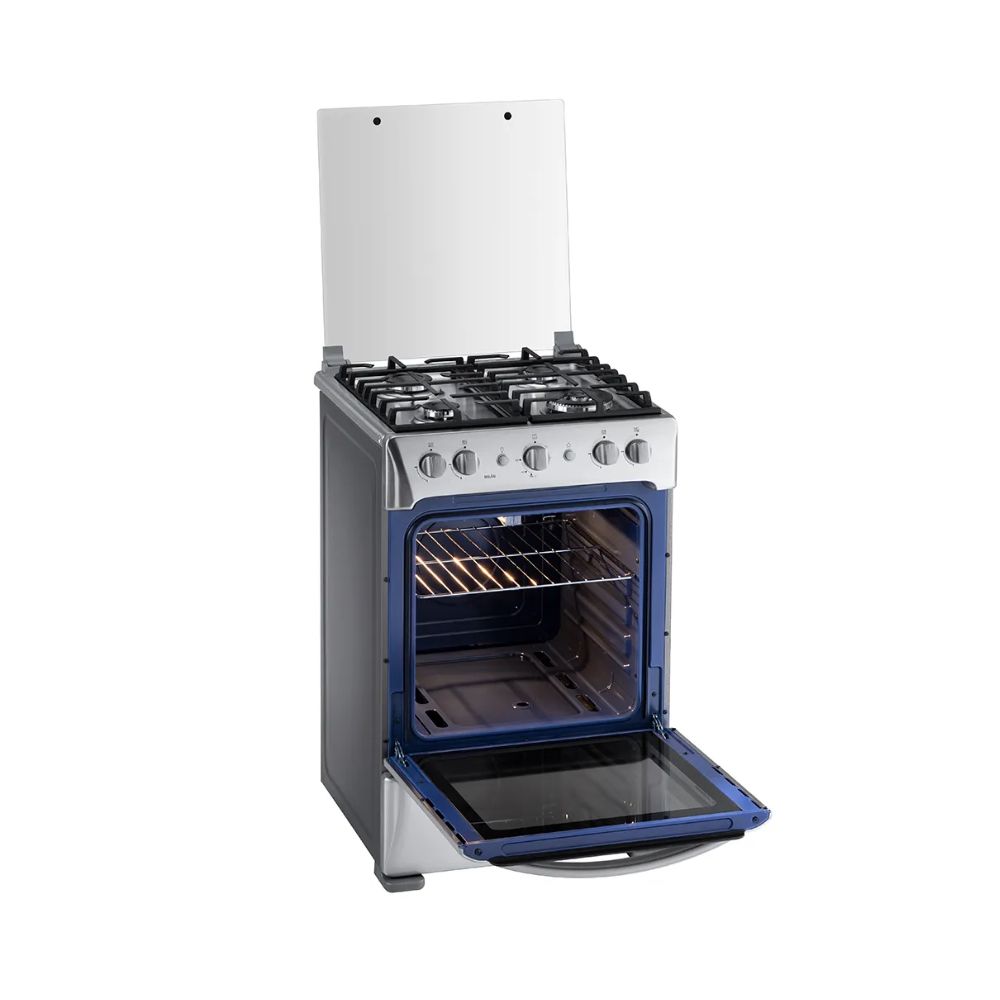 Combo Refrigeradora Top Mount Indurama 388L RI-475 + Cocina a Gas Indurama 4 Quemadores 24