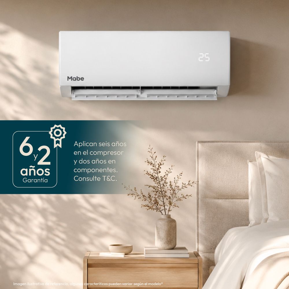Aire Acondicionado Split Mabe 18000 BTU ON/OFF MMT18CDBWCC32B