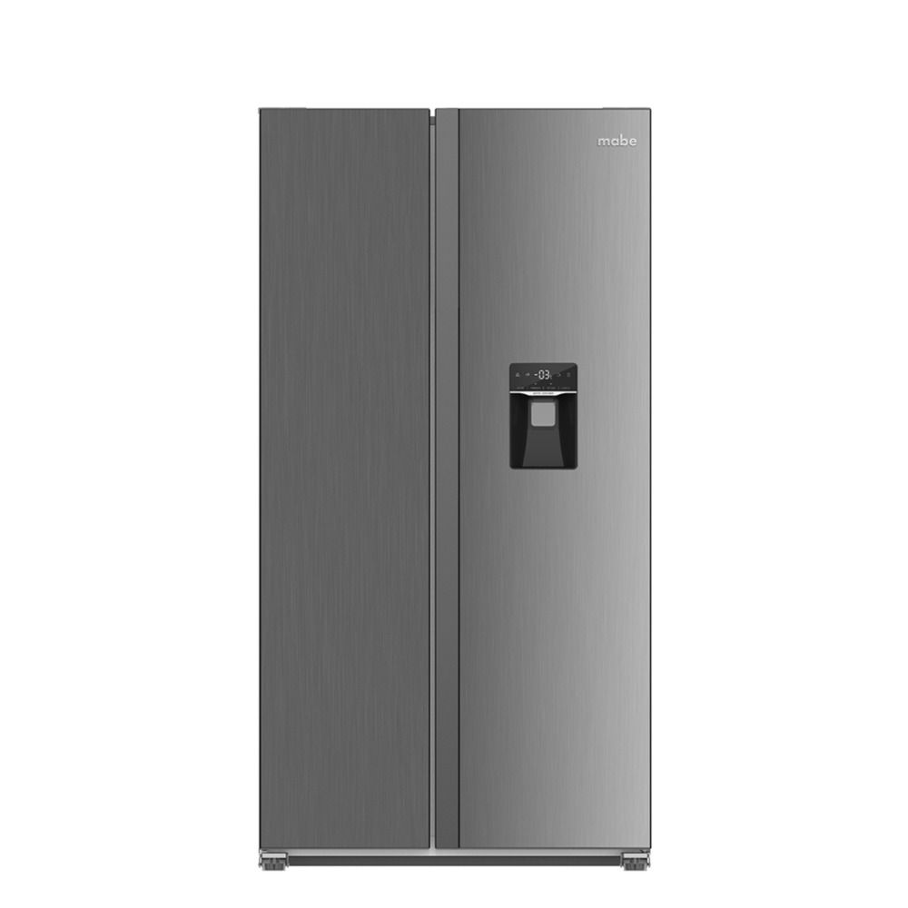Combo Refrigeradora Side by Side Mabe 565L MSE521QMLSS0 + Cava de Vinos 8 Botellas Negra GE GW8XDBB2