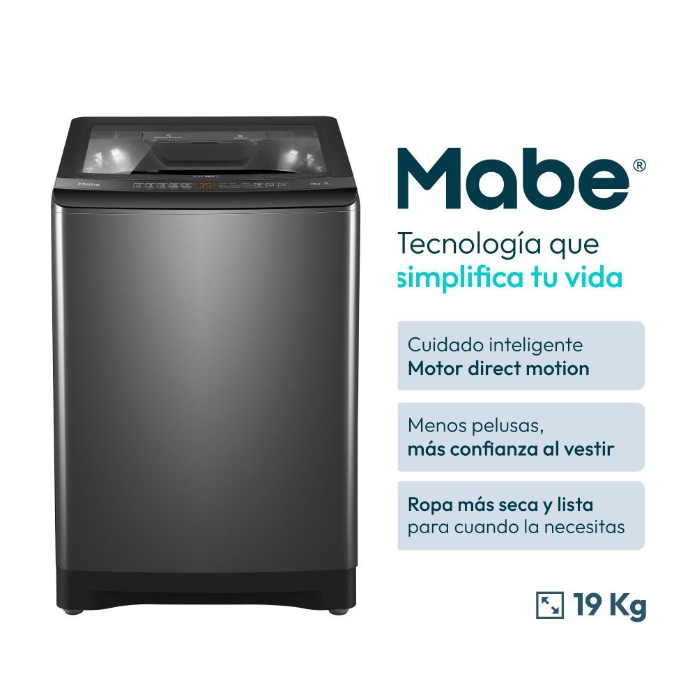 Lavadora Carga Superior Mabe 19KG LME9120WDGAB0