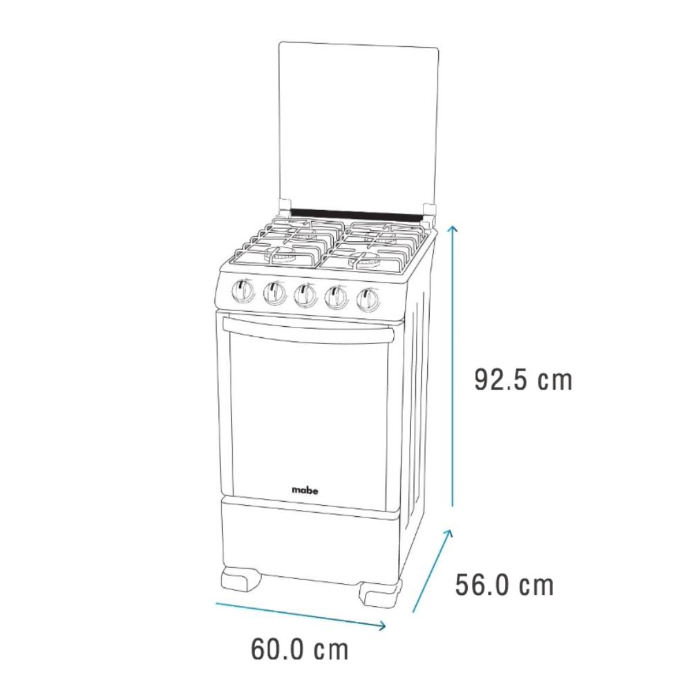Cocina a Gas Mabe 4 Quemadores 24